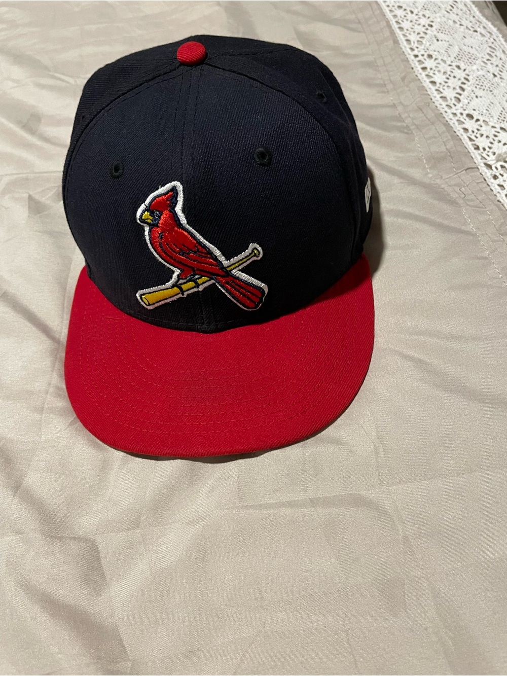 New Era Navy and Red Cardinal Logo Baseball Cap